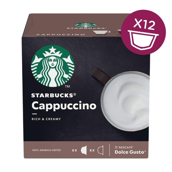 Nescafe Dolce Gusto Starbucks Cappuccino x 3 Boxes (36 Capsules) 18 Drinks
