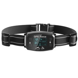 LYFDUW GPS Wireless Dog Fence, Range up to 6561 ft,Electric Collar with 3 Warning Modes, for Outdoor Use Waterproof& Rechargeable Pet Containment System for Most of Dogs (Black)