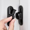 Wocoe 90/180° Barn Door Latches，Right Angle Door Lock,Zinc Alloy Flip