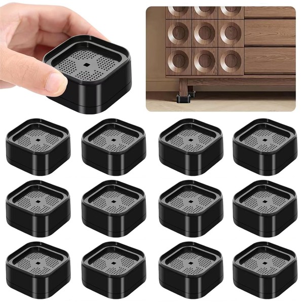 12 Psc Furniture Risers, Stackable Table Risers, Adjustable Bed Risers