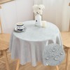SPRICA Round Jacquard Tablecloth 120cm Water Resistance Solid Colour Table
