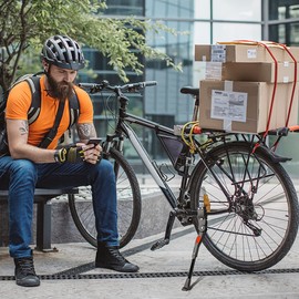 Nobuddy, Bike Kickstand Adjustable Aluminium Alloy Kick Stand Adult Bicycle Kickstand Universal Bike Side Rear Kickstand for 2429 Inches Mountain Bike,Road Bike