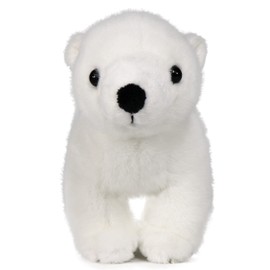 Ice King Bear Lifelike Baby Polar Bear Stuffed Animal - Plush Toy - 9 Inches Length
