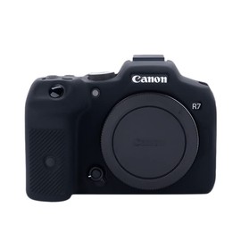EOS R7 Tasche, MUZIRI KINOKOO Silikon Schutzhülle Kompatibel für Canon EOS R7 Kamera mit Leichtem Weichem Gummi Einfache Tragetasche - Schwarz