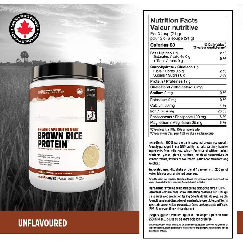 Mutant North Coast Naturals Organic Sprouted Brown Rice Protein Powder