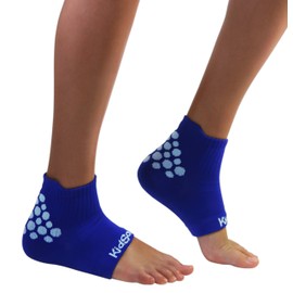 KidSole RX - Calcetines deportivos de gel para niños con sensibilidad al talón de enfermedad de Severs Fascitis plantar (niños de 2 a 7 años), color azul