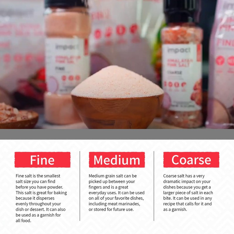 Impact - Fine Himalayan Pink Sea Salt - No Additives