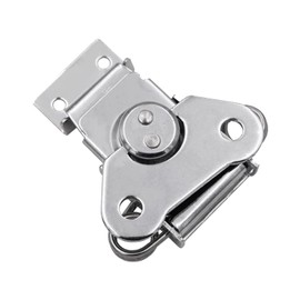 4-Pack Spring Loaded Butterfly Twist Latch Metal Hardware Toggle Clamp Hasp Box Loaded Toggle Latch Catch Furniture Latches (silver)