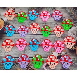 24 Packs Bulk Mushroom Mini pop for Classroom Students Prize from Teacher, Birthday Party Supply
