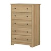 South Shore Vito 5-Drawer Chest Dresser, Natural Ash
