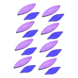 CORHAD 35pcs Iridescent Glass Petal Tiles Leaf-Shaped DIY Craft Supplies for Home Decor and Art Projects and Elegant Glass Pieces for Creative Use