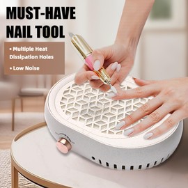 Voolex Nail Dust Collector with Reusable Filter，Nail Fan Dust Collector with Low Noise for Professional nail powder collector, nail tools for nail art,Nail Salon