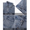 roswear Denim Jacket Coat for Women with Flap Chest Pockets