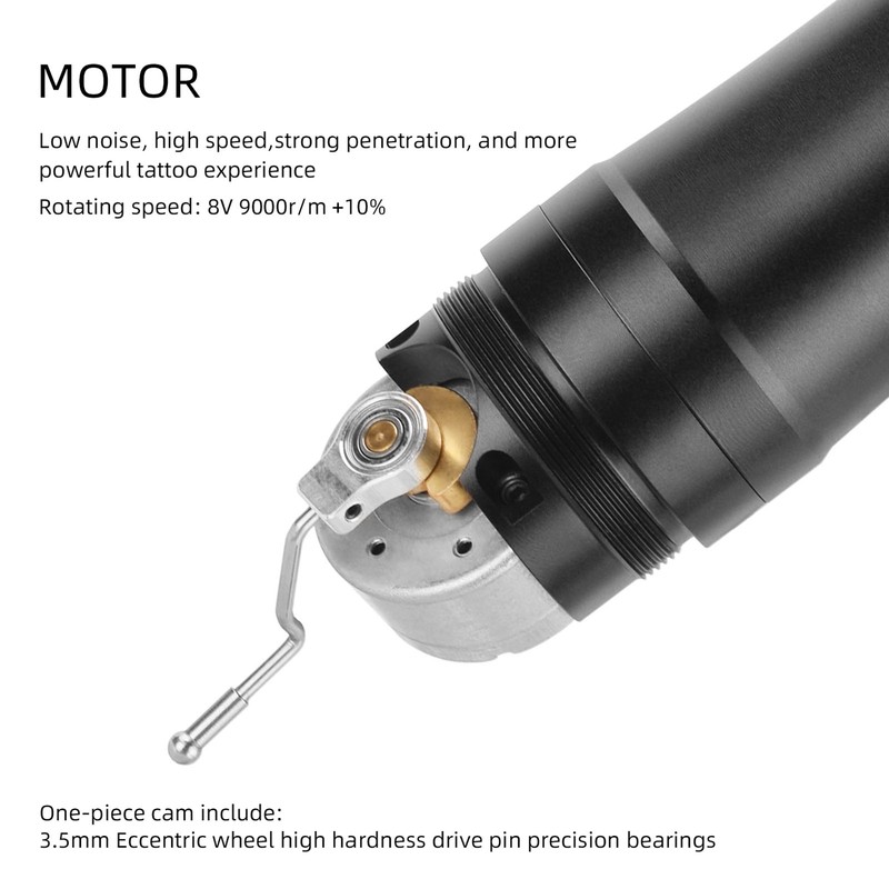 Wireless Rotary Tattoo Machine 9000RPM 2000mAh Tattoo Power Supply Pen