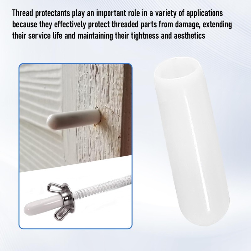 1/4" Screw Thread Protectors for Storm Hurricane Shutters Bolts White