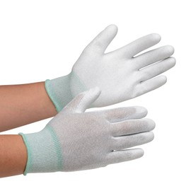 Midori Anzen MCG600N Work Gloves, Low Dust Generation, Static Electricity, Palm Coating, M, Pack of 10