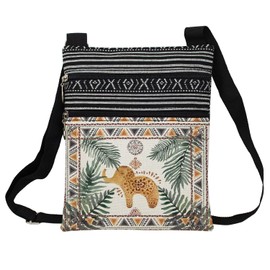 LiuenMgg Ethnic Style Elephant Messenger Bag Small Ethnic Pattern Printed Adjustable Strap Crossbody Zipper Bag Bohemian Phone Bag Wallet Cute Shoulder Handbag for Women -5