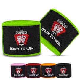Born To Win Hand Wraps Boxing Inner Gloves With Wrist & Knuckle Protection Elasticated Boxing Hand Wraps Muay Thai Kickboxing Martial Arts and Combat Training