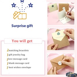 Matching Tiktok Magnet Magnetic for Couples Mutual Attraction Bracelets Adjustable Matching Jewelry Set for Lover Boyfriend Girlfriend Him Her Gift