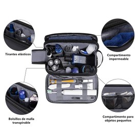 LHMNLU Neceser de viaje, neceser hombre, bolsa de cosméticos, bolsa de almacenamiento impermeable de gran capacidad para baño adecuada para artículos de tocador, kit de afeitado