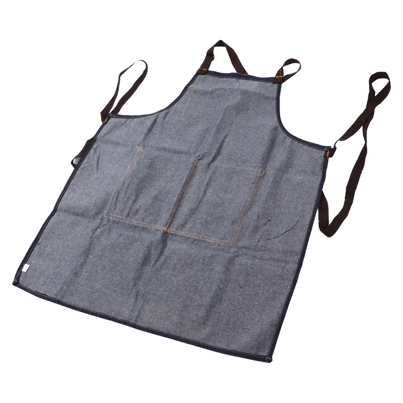 Denim Apron Abrasion Resistant Washable Chef Apron Adjustable Stylish Kitchen