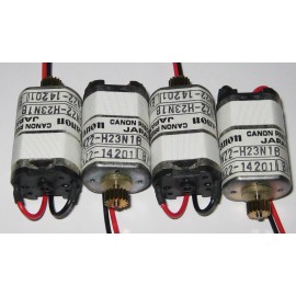 Canon 4 X Canon 24V DC Electric Motor w/ 17 T Brass Gear - 22mm Body / 2mm Shaft Dia.