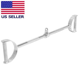 FITNESS MANIAC USA LAT Pulldown Attachments 28" Straight Bar, Neutral Wide Grip Flat LAT Pull Down Bar, Tricep Pushdown - 28 inches Revolving Cable Machine Accessories for LAT Pulldown Machines Gym