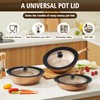 Extra Large Universal Lid Fits 13", 14", 15" Cookware -