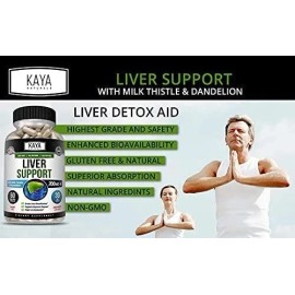 No Brand Kaya Naturals Liver Support - Liver Detox | Gut Health Support for Adult | Milk