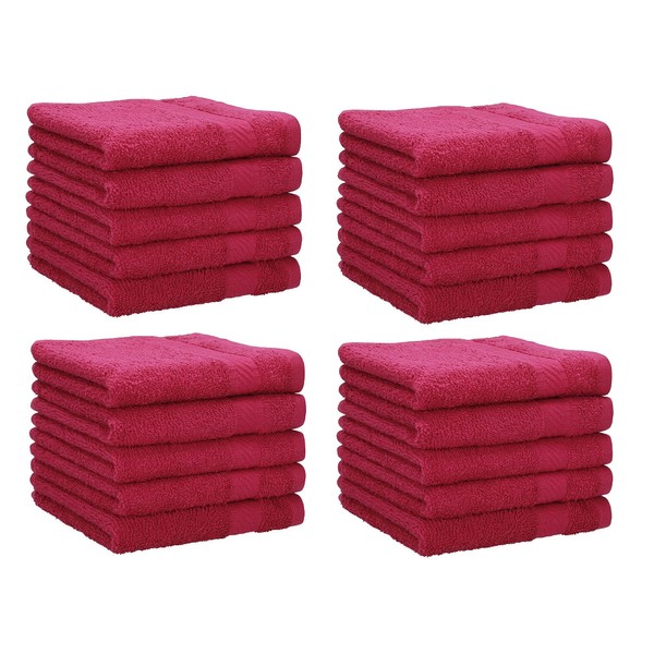 Betz Naples Flannels 100% Cotton 30 x 30 cm Cranberry