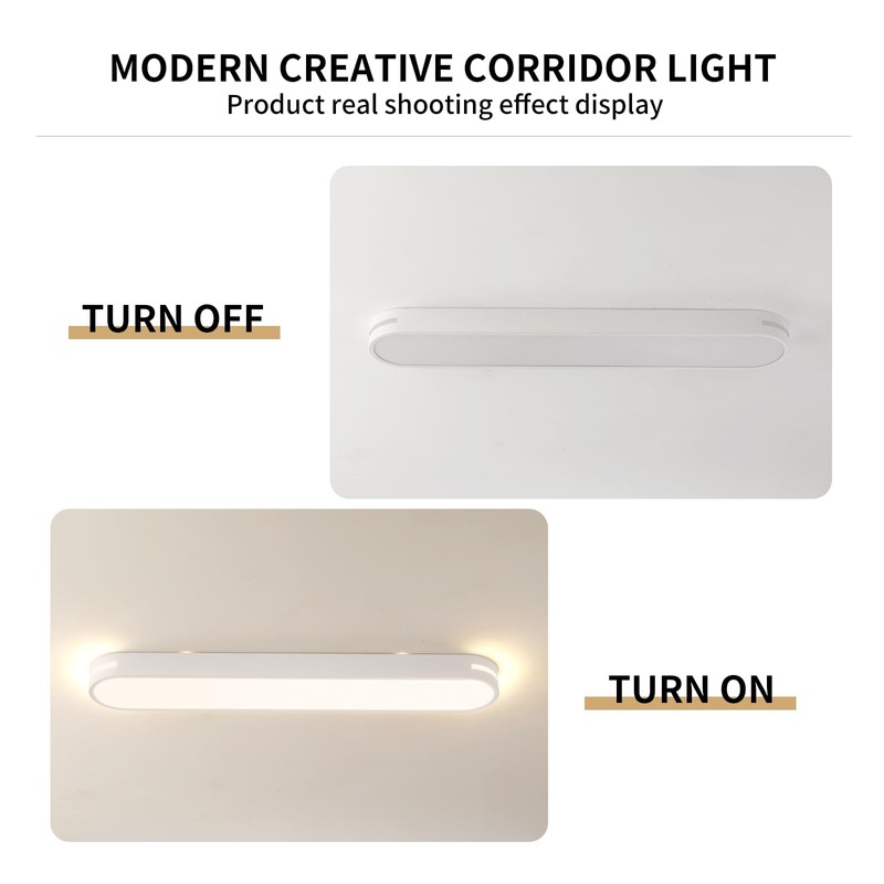 Becailyer Modern LED Linear Ceiling Lights, Dimmable LED Ceiling Lamp