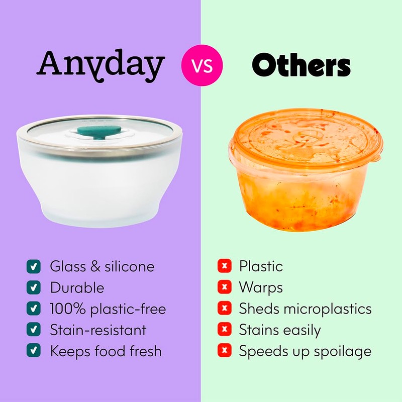 Anyday 4-Pc Microwave Cookware & Glass Food Storage Set with