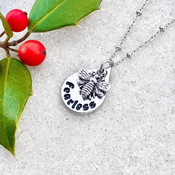 Unbranded Bee Fearless Necklace