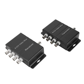 4 Channel Analog Video Multiplexer multiplexer Video BNC Head 4 HD Video to Coaxial Cable Multiplexer Transmitter and Receiver 400M 3 Channel Superimposed for Security Camera Coaxial Cables