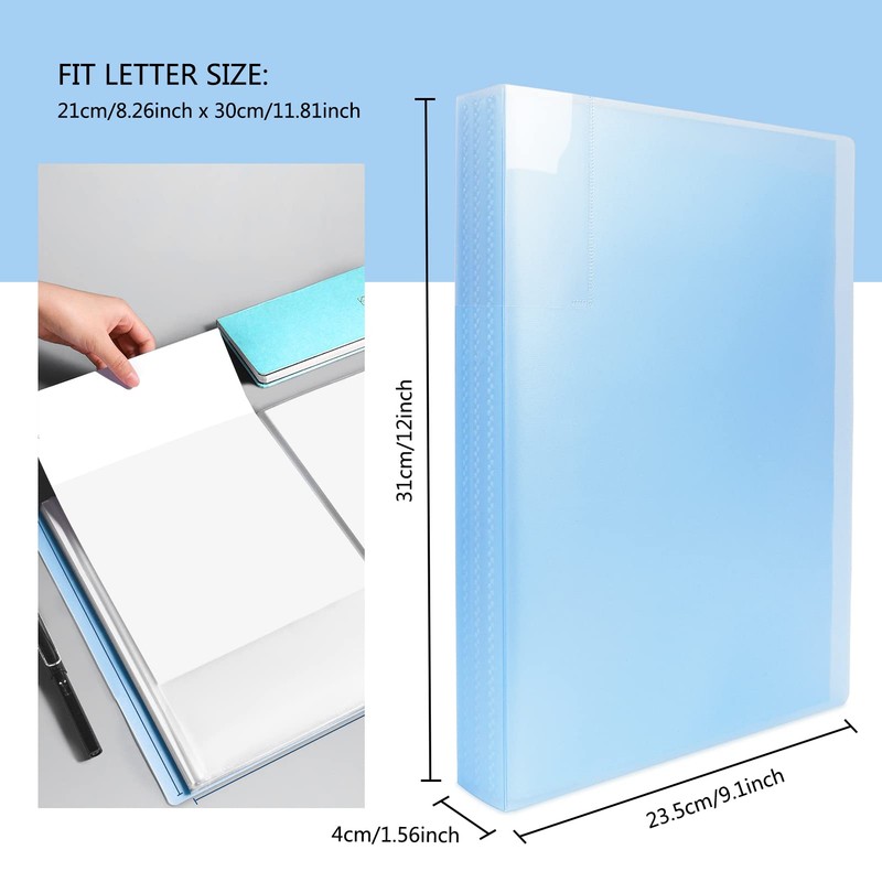 Toplive A4 PP Display Folder 60 Transparent Pockets Presentation Project