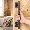 Eumtenr Rustic Barn Door Handles for Sliding Door, 12" Rhombus