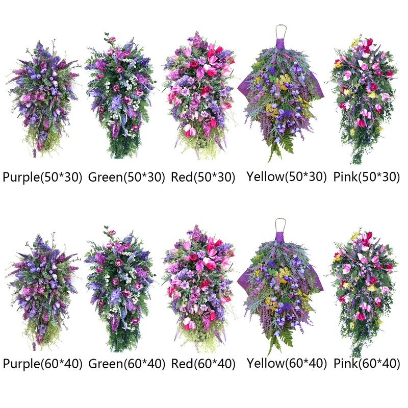 Artificial Flower Wreath Wreath with Lilacs Hyacinths Hydrangeas Spring Summer