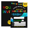 Water Slide Birthday Invitations for Boys with Envelopes, Bash Invites