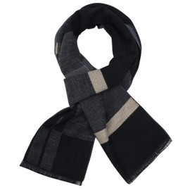 Men's Cotton, Checked, Autumn and Winter Scarf, Boys, Long, Warm Scarf with Luxury Gift Box, Customable -