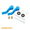 POWERTEC 71165 Aluminum Cam Clamp for Woodworking, 5/16"-18 Threaded Insert