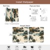 Tropical Coastal Peel and Stick Wallpaper, Palm Tree and Island