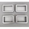 Ruwado 4 Pcs Metal Containers with Clear Window Empty Rectangular