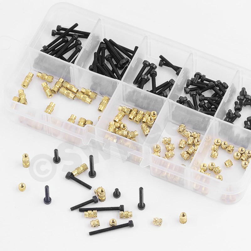 Swpeet 230Pcs Assorted M2 12.9 Alloy Steel Hex Socket Screws