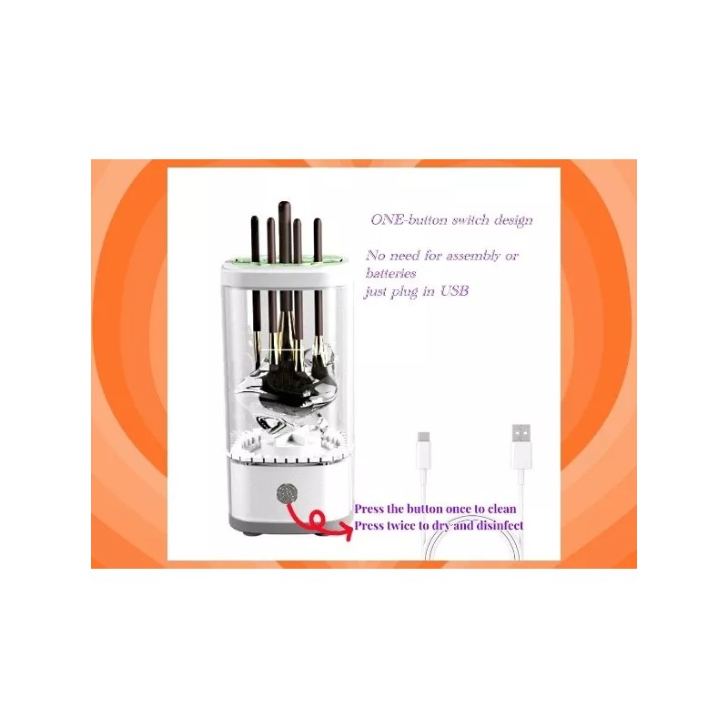 Electric Makeup Brush Cleaner Machine with Dryer &UV for All