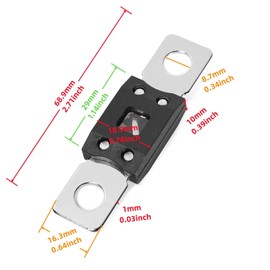 Ruimou 400A 58V High Current Car Fuse, Bolt-on Fuse, Replacement Fuses for Auto, Boat, Truck, RV Accessories (5 Pcs)