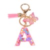 YPYMOD Lnitialen Keyring Tassel Butterfly Sequins Love Letter Keyring, Pink,