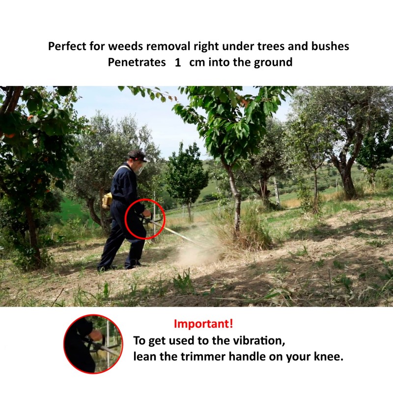 Weed Root Removal Head Tiller – Trimmer Attachment - Root