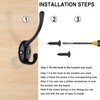 Pack of 6 Coat Hooks, Bolatus Coat Hooks, Gooseneck Hooks,