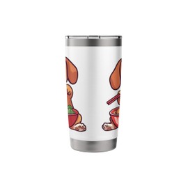 Dachshund Dog Ramen Japanese Noodles Cute Kawaii Stainless Steel Insulated Tumbler
