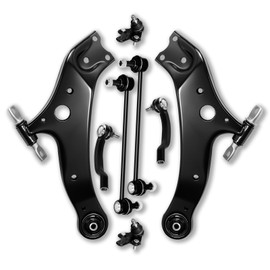 Koxot 8Pcs Front Lower Control Arm Ball Joint Sway Bar Link Tie Rod Kit for Toyota Sienna 2004 2005 2006 2007 2008 2009 2010, Replace OE# MS86170 MS86169/K620713 K500188 K500187 K80249 ES80626 ES80627